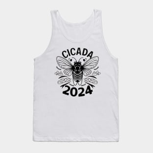 "Cicada 2024" Phenomenon,Simple design, white color,T-Shirt Tank Top